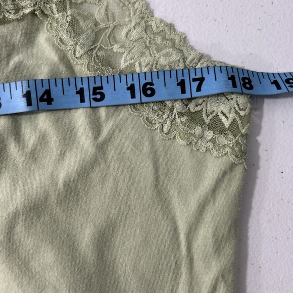 Van Heusen Tank Top Womens Large Green Lace Feminine Fairy 90s Y2K - Picture 5 of 6